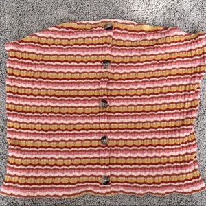 Striped Ribbed Tube Top💛